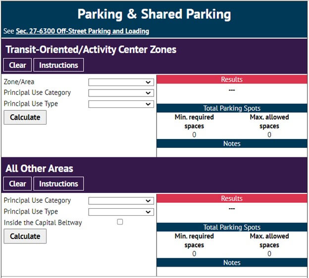 Codes for On-street Parking