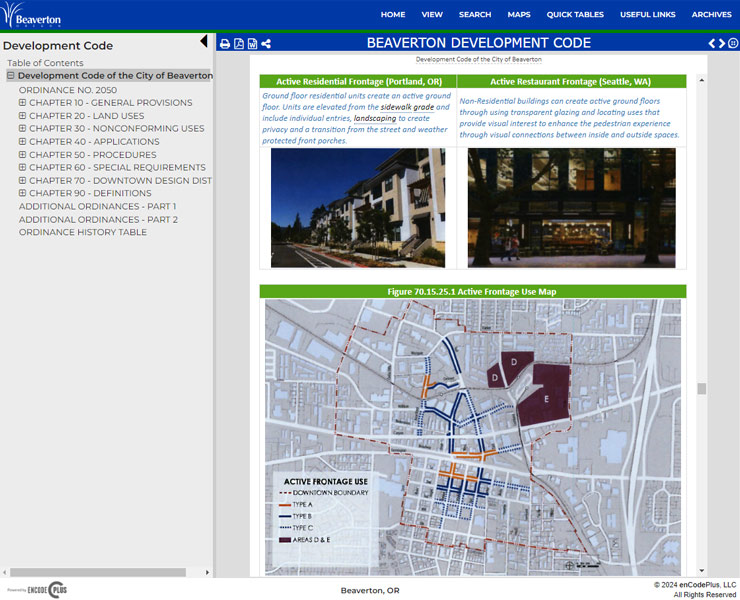 beaverton development code screenshot