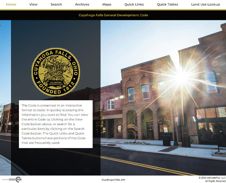 cuyahoga falls oh general development code
