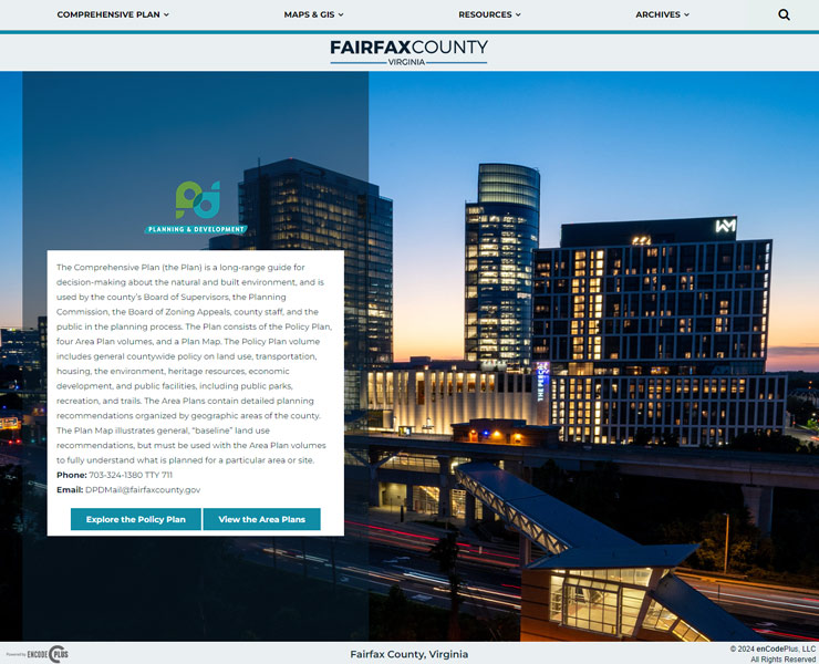 fairfax county policy and area plans