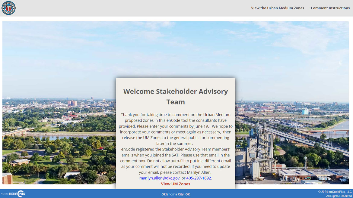 oklahoma city urban medium commenting landing page