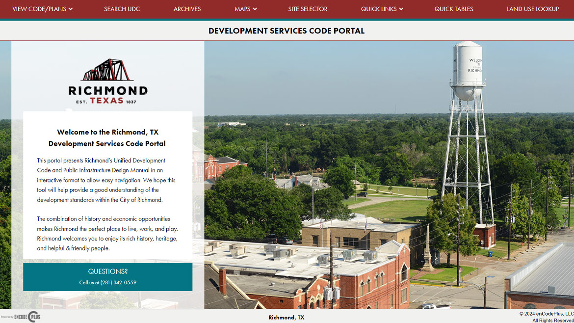 richmond tx development services portal