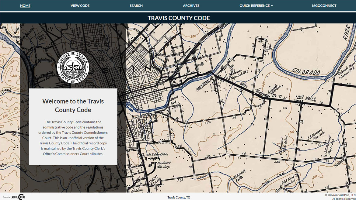 travis county tx code